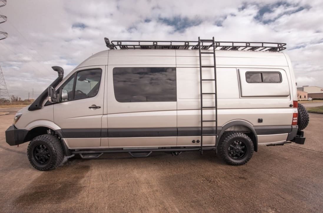 Exterior of a camper van