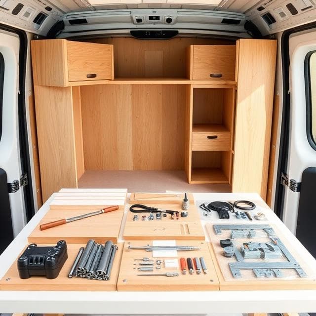 Reliable Campers camper van cabinet kit