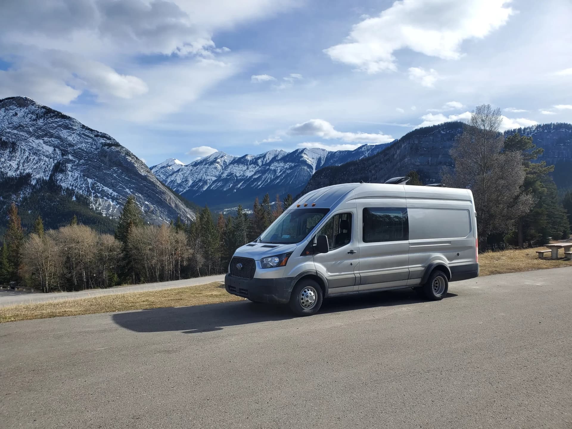 Camper van in the Canadian Rockies